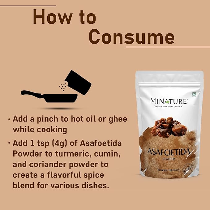 Minature Asafoetida Powder (Hing) | Natural Indian Spice 227g (8oz)| Heeng Powder | Authentic Cooking Ingredient from India