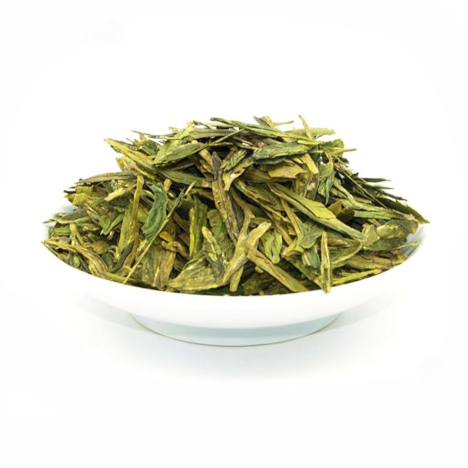 ChaWuWarmSun [A] LongJing Green Tea,3.5oz/100g,Chinese Dragon Well Green Tea Loose Leaf