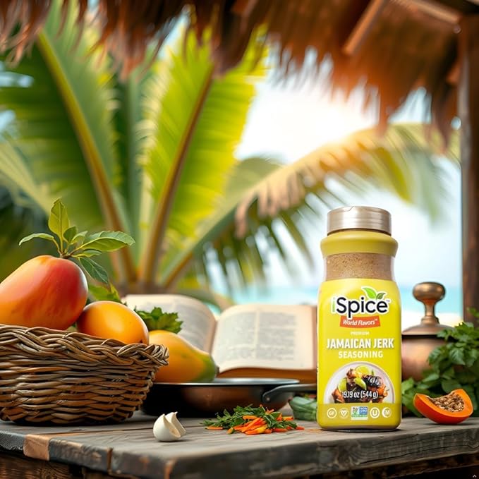 iSpice Blend | Jamaican Jerk | 19.19 oz | Mixed Spice & Seasoning | Bulk Size | Halal | Kosher (Jamaican Jerk)