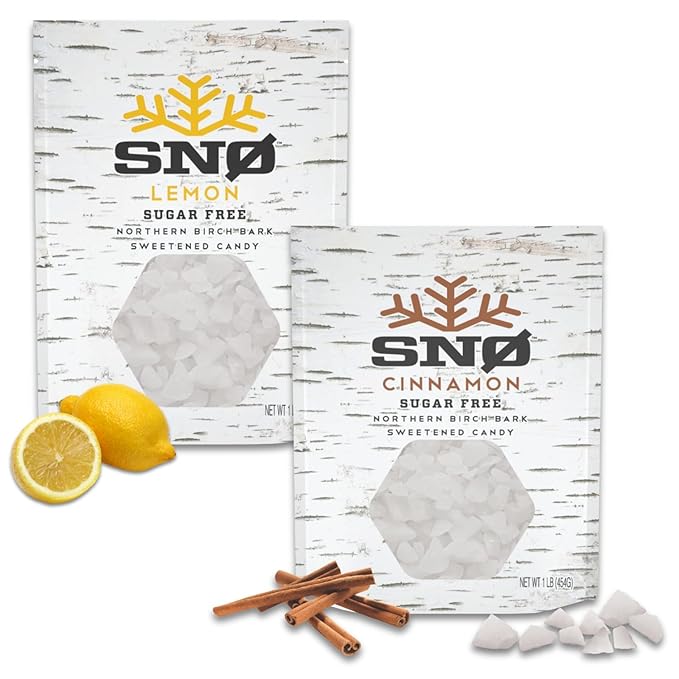 Cinnamon and Lemon KETO Xylitol Candy Chips - SN횠 1LB Bag - Sugar-Free Candy With Only 2 Ingredients | Low Carbs, Diabetic-Friendly, Non-GMO, Vegan, GF & Kosher | Purest candy in the world!