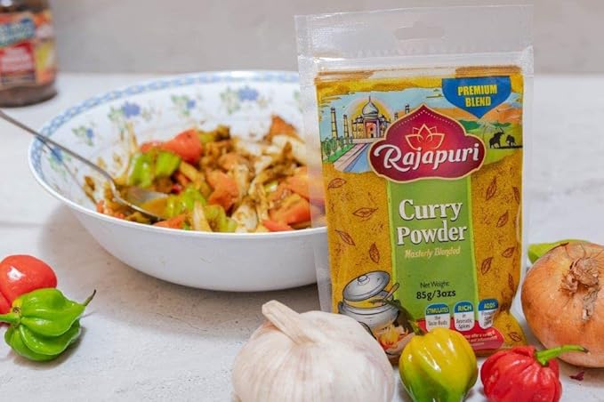 Rajapuri Mixed Spices | Mild Curry 85g / 3 Ounce | Perfect For Meats, Poultry And Fish. Vegan Friendly