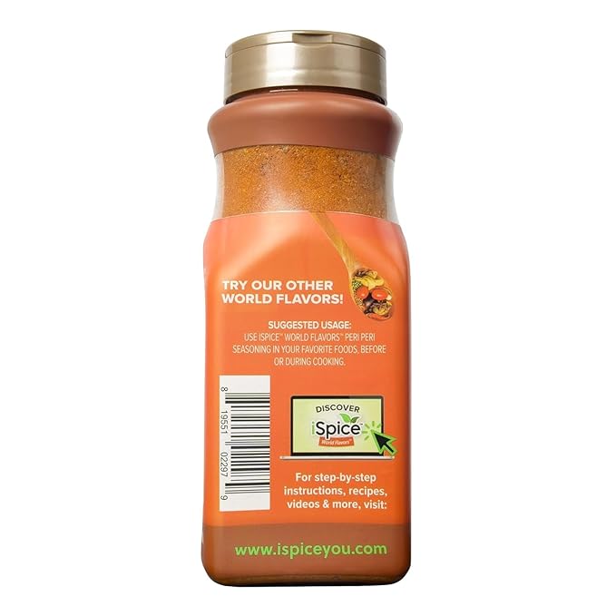 iSpice Blend | Peri Peri Seasoning | 17.18 oz | Mixed Spice & Seasoning | Bulk Size | Halal | Kosher (Peri Peri)