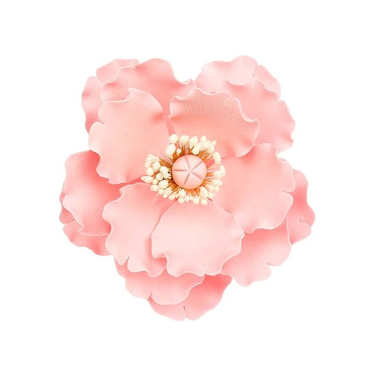 O'Creme Poppy Anemone Gumpaste Sugar Flower, 4.5 Inch - for Cake Decorating - Sugar Paste Decorations for Cakes, Cupcake Toppers - Birthday, Wedding, Valentines, Baby Shower - Set of 3 Pink