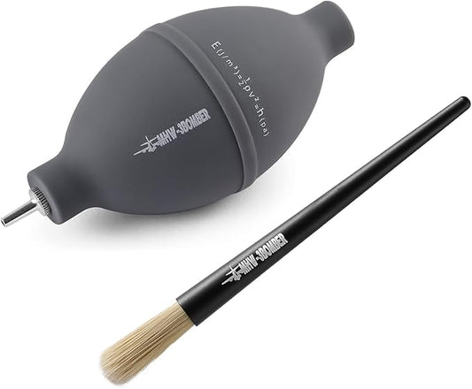 MHW-3BOMBER Coffee Grinder Air Blower and Espresso Cleaning Brush Set, Slim Kitchen Brush, PVC Air Duster and Aluminum Alloy Brush Kit for Grinder, Lens, Keyboard, Coffee Powder Cleaning Tool CS7089