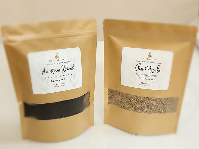 Organic Chai Masala 2 Oz, 57gm, Tea Spices, Indian Chai Masala, DipSomeTea, 100% Natural Pure Ingredients, Cardamom, Ginger, Pepper, Ceylon Cinnamon, Nutmeg, Mace, Cloves, Tulsi, Star Anise, Mulethi, Root Pipali, Bay Leaf, Cassia Leaves