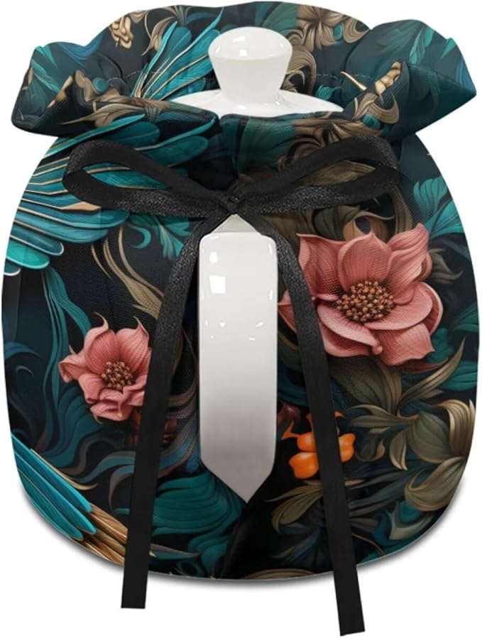 Hummingbird Tea Cozy Foldable Teapot Dust Cover Keep Warmer Teapot Protective Insulated Soft Cover Kitchen Home Decor Accessory Tea Pots Cozy Decorative Accessories