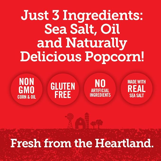 Popcorn Indiana Himalayan Pink Salt Popcorn (6 Count - 2.1 Oz Each)
