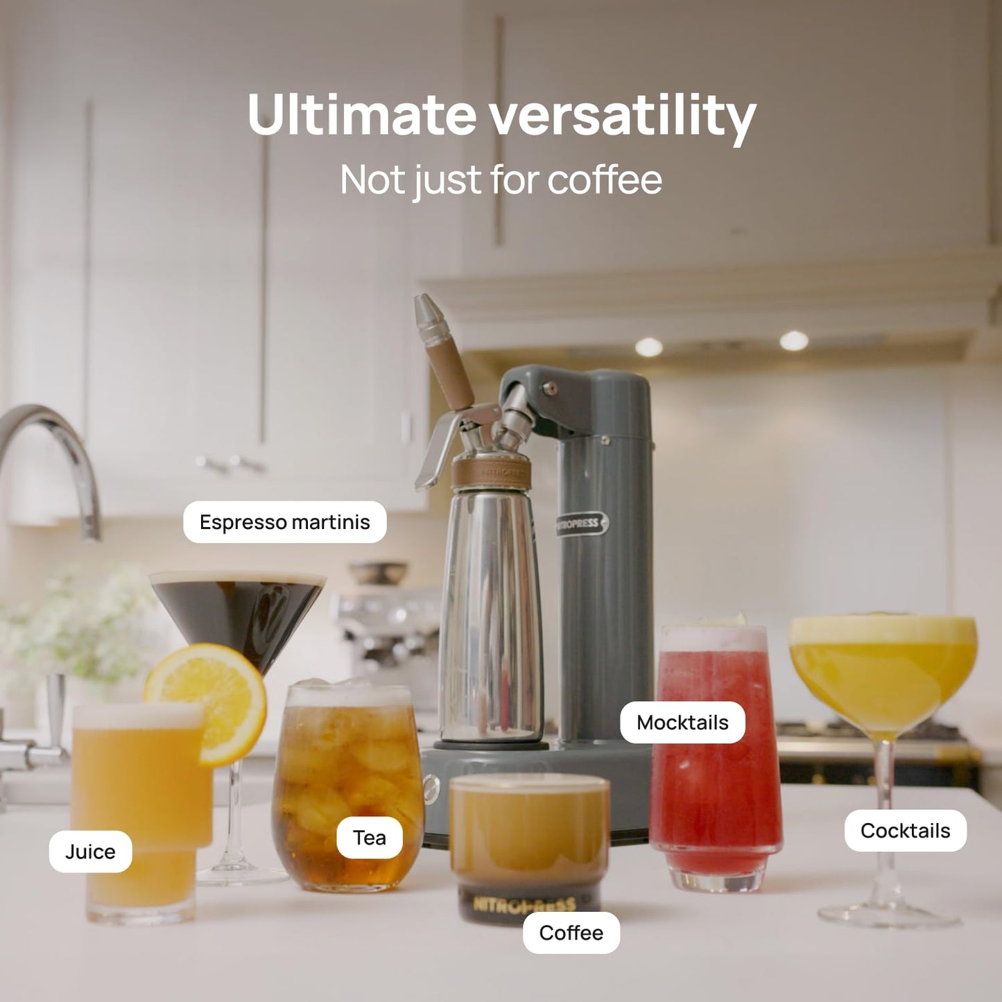 NitroPress DS Electric Nitro Cold Brew Coffee & Cocktail Maker Machine