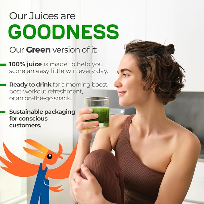 Odwalla Green Juice ??Green Drink with Nopal Cactus, Apple, Orange & Pineapple ??Natural Ingredients, No Added Sugar, No Preservatives, No Artificial Flavors - 16 oz (12 Pack)