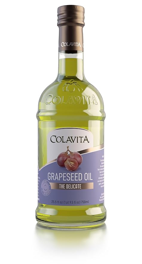 Colavita 100% Grapeseed Oil, 25.5 oz Glass Bottle