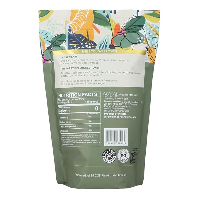 ZONA ORGANIKUM Vegan Vegetable Broth Seasoning Powder 31.74 oz, No MSG, No Artificial Colors or Preservatives, Gluten Free, Sugar Free, Healthy and Natural Base for Soups and Sauces