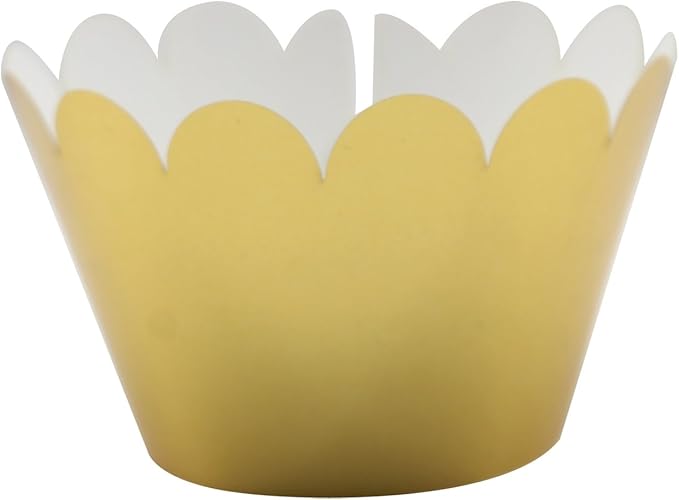 KPOSIYA Set of 100 Artistic Bake Cake Cups Filigree Little Vine Lace Laser Cut Cupcake Wrapper Liner Baking Cup Muffin CaseTrays for Wedding Birthday Party Decoration-Best Kitchen Gift竊뉷oldç«?"<div>