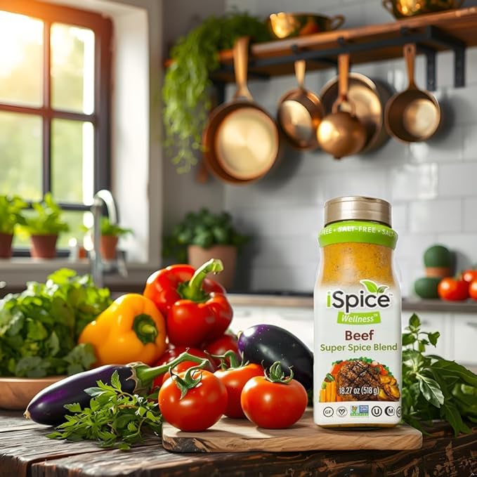iSpice Blend| Beef Seasoning | 18.27 oz | Mixed Spice & Seasoning | Bulk Size | Halal | Kosher