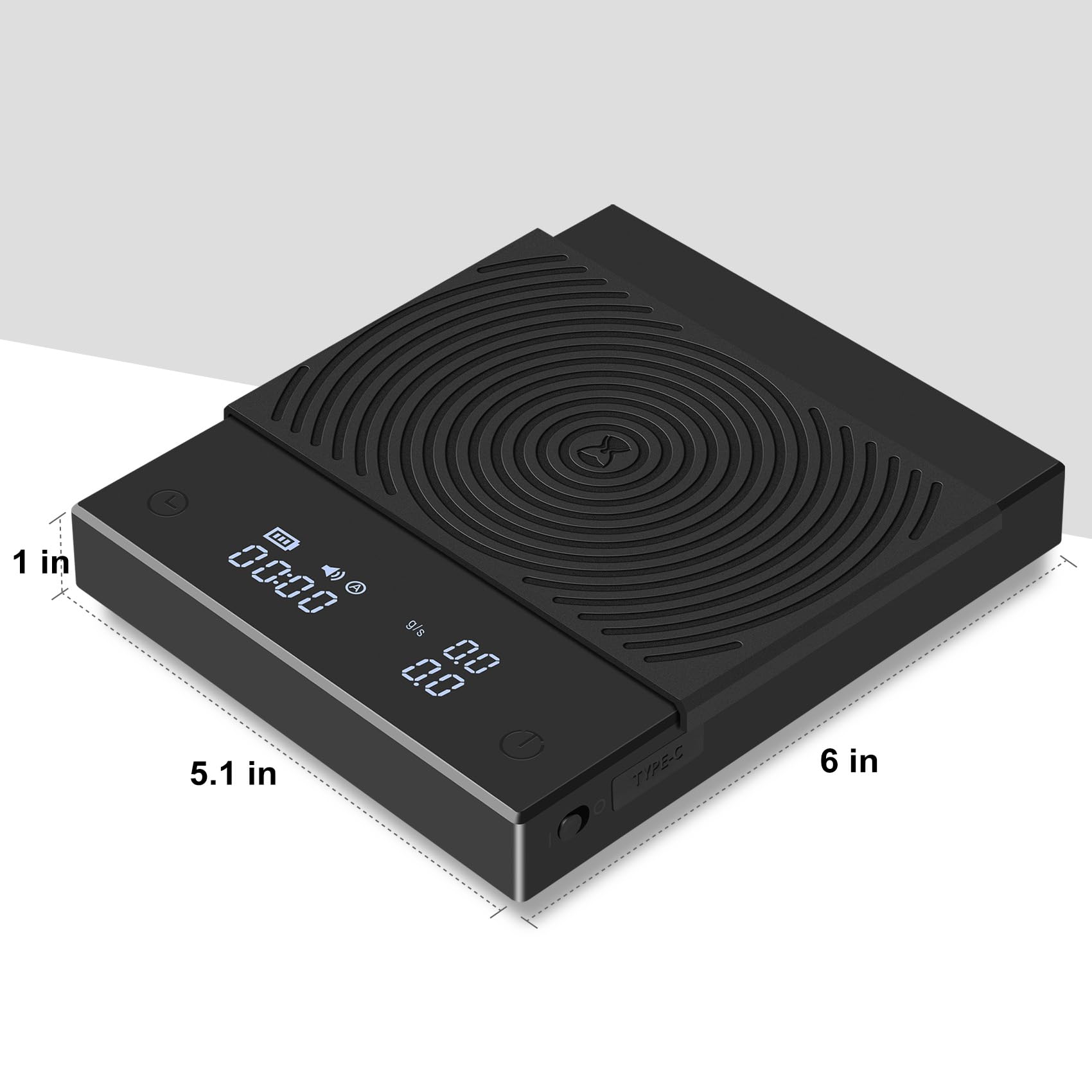 TIMEMORE Coffee Scale Basic 2.0 Electronic Espresso Scale with Water Flow Rate and Timer Function