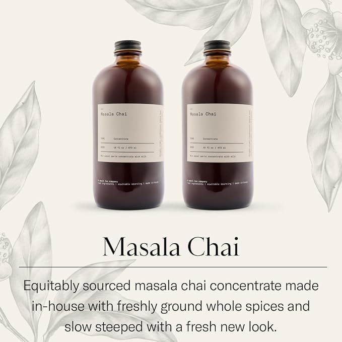 Dona Original Masala Chai Concentrate, Small-Batch, Single-Origin Spices, Hot or Iced Chai, 16 Fl Ounce Bottles (Pack of 2) (Standard, 32, Fl Oz)