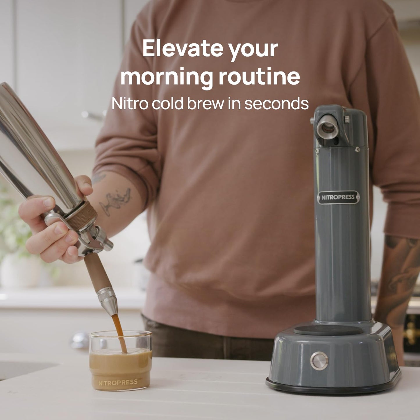 NitroPress DS Electric Nitro Cold Brew Coffee & Cocktail Maker Machine