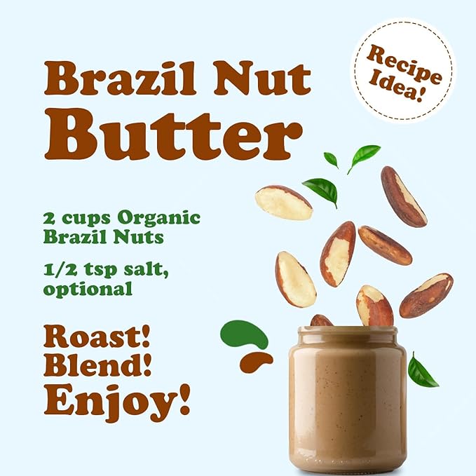 Food to Live Organic Brazil Nuts, 5 Pounds Non-GMO, Raw, Whole, No Shell, Unsalted, Kosher, Vegan, Keto, Paleo Friendly, Bulk, Trail Mix Snack, Good Source of Selenium, Low Sodium & Carb Food