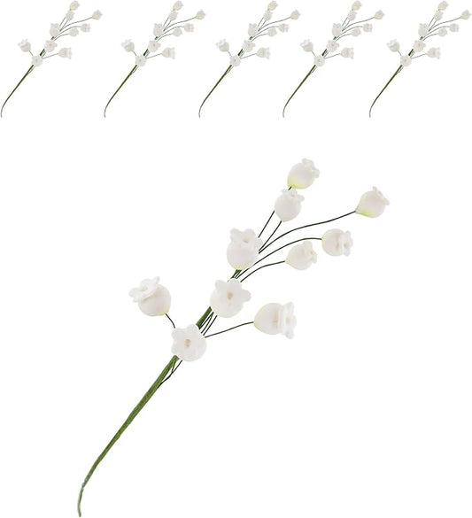 Global Sugar Art Lily of The Valley Sugar Cake Flowers Filler Spray, White, 5 Count by Chef Alan Tetreault