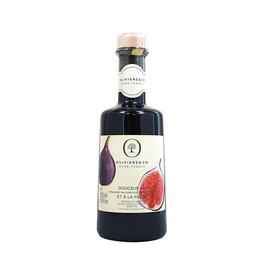 Fig Balsamic Vinegar of Modena by Oliviers&Co | Balsamic Vinegar Fig Glaze for Salad, Cheese, Marinade & Desserts | IGP Modena | 8.5 Fl Oz
