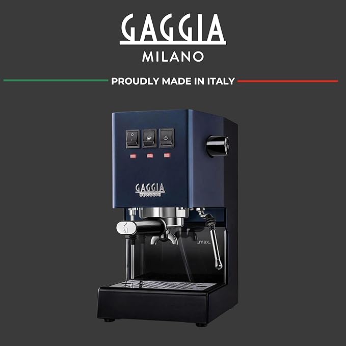 Gaggia RI9380/50 Classic Evo Pro Espresso Machine, Classic Blue, Small