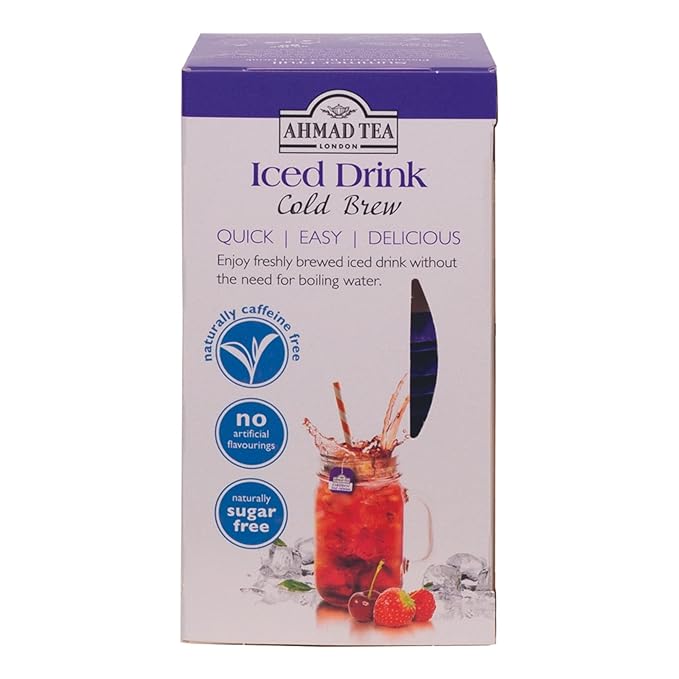 Ahmad Tea Herbal Tea, Cold Brew Summer Fruits Teabags, Iced Tea, 20 ct (Pack of 6) - Decaffeinated