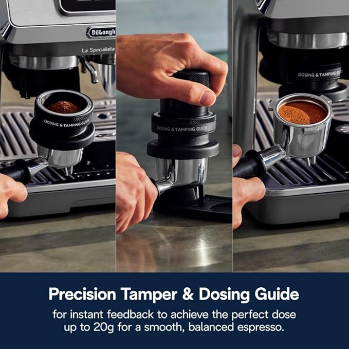 De'Longhi La Specialista Touch Espresso Machine with Grinder & Milk Frother ??Cold Brew & Iced Coffee Maker, Burr Grinder, 10 Drink Presets, Compact Bean to Cup, Award-Winning Italian Design