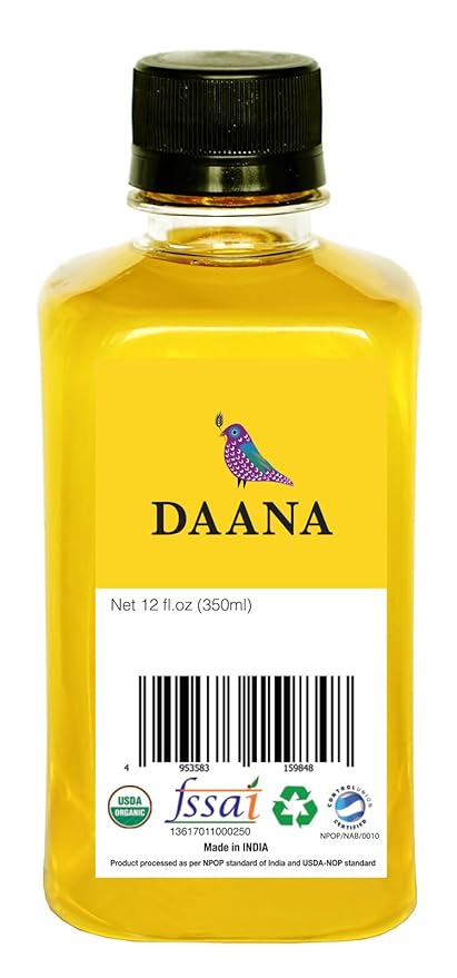 Daana Peanut Oil: CERTIFIED USDA ORGANIC, EXTRA VIRGIN, COLD PRESSED (12 oz)