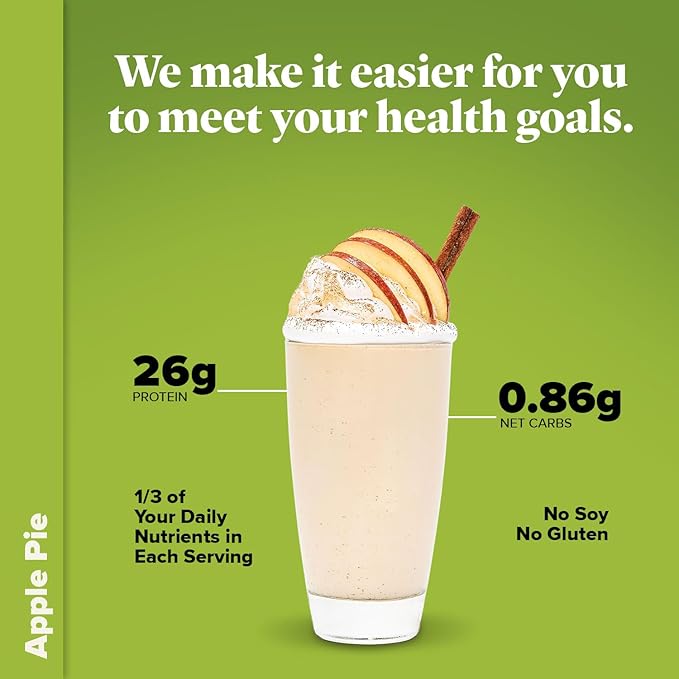 Keto Chow Apple Pie | Keto Meal Replacement Shake Powder | Nutritionally Complete | Low Carb | Delicious Easy Meal Substitute | Protein Rich You Choose The Fat | Single Meal Sample