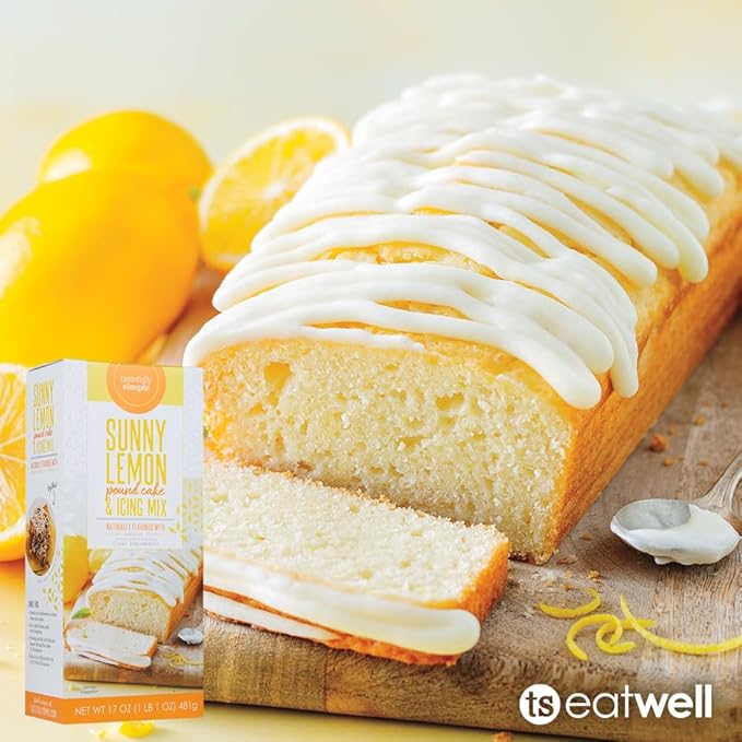 Tastefully Simple Sunny Lemon Pound Cake and Icing Mix, 17 Ounce