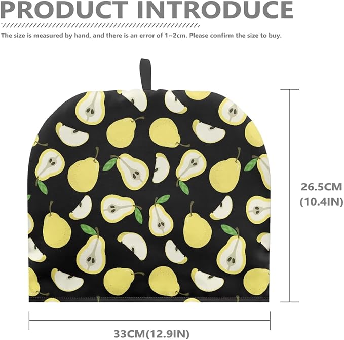 Yellow Pear Print Tea Cozy Creative Insulated Tea Cosy Extra Thick Home Kitchen Decoration Creative Gifts Dust Teapot Cover Kitchen Accessories for Travel