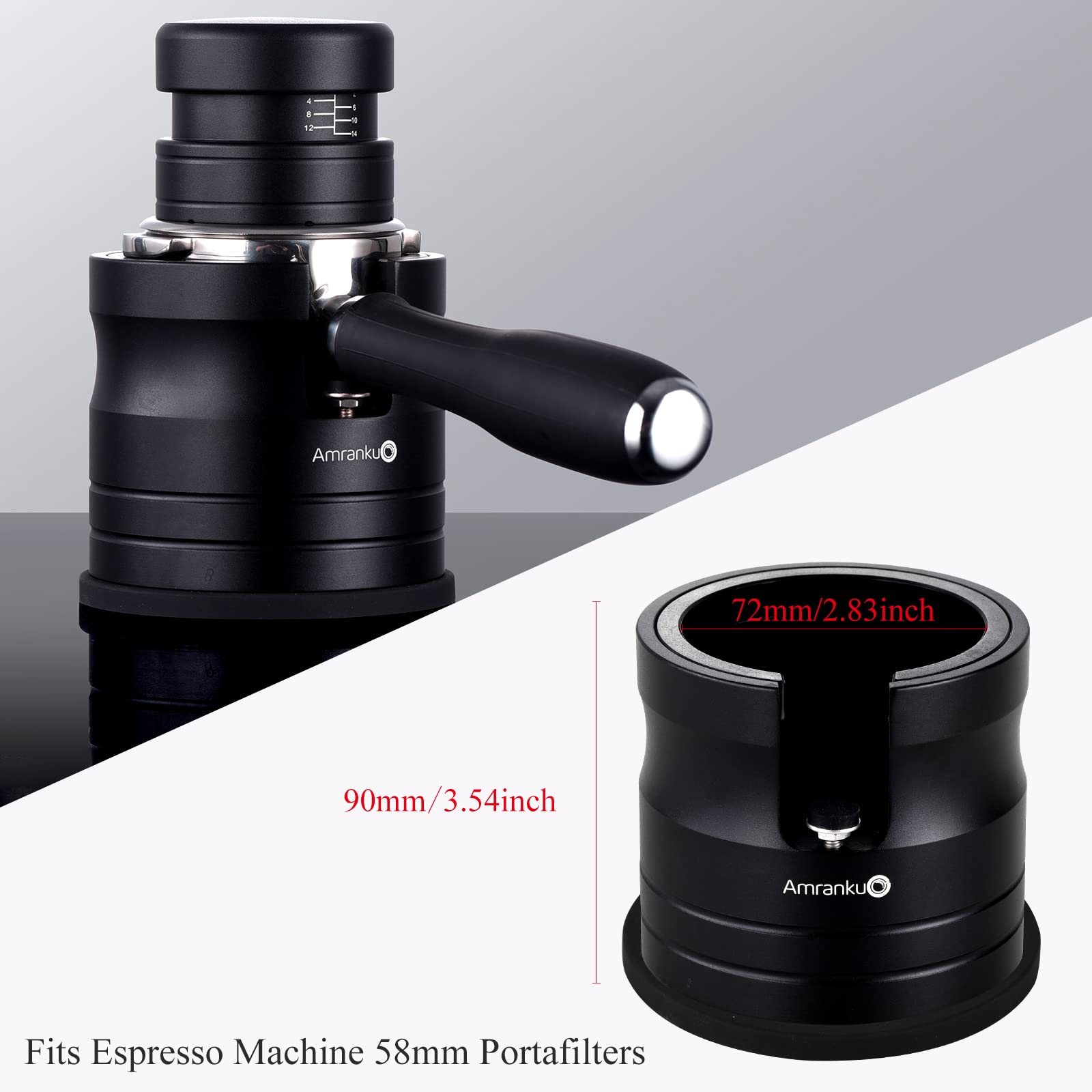 Amrankuo Coffee Portafilter Holder| Espresso Tamper Stand| Aluminum Alloy Espresso Holder| With