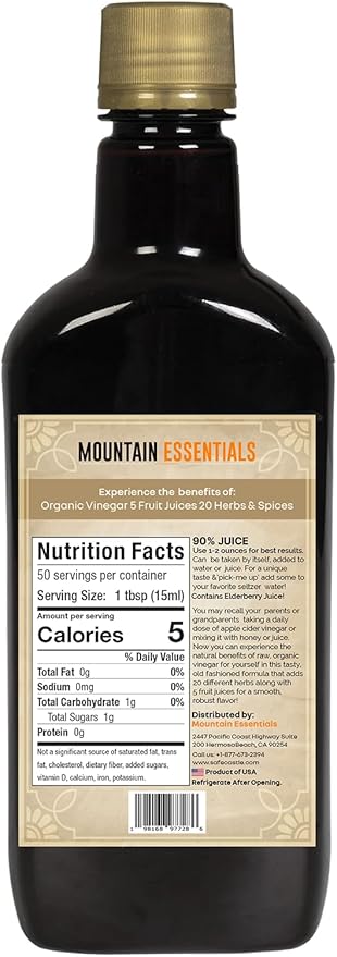 MOUNTAIN ESSENTIALS Natural Wellness Recipe Apple Cider Vinegar 25 oz Pack of 1