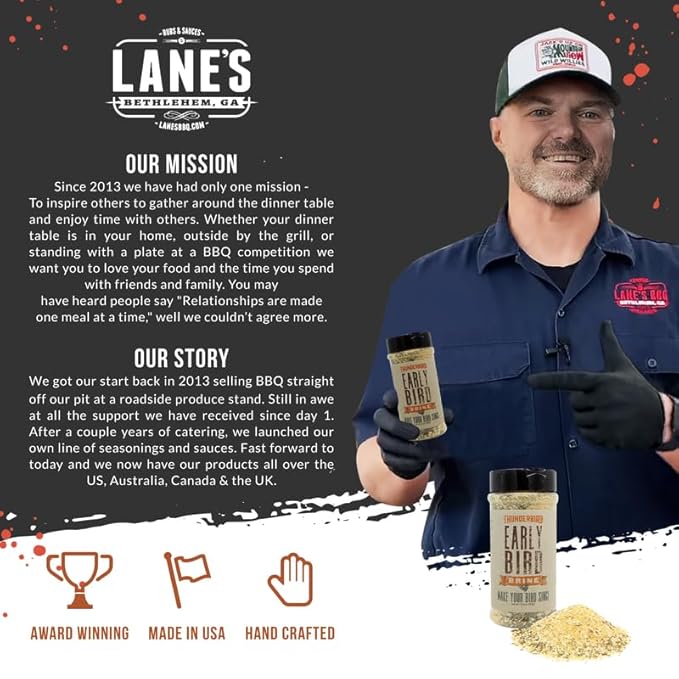 Lane's Thunderbird Early Bird Turkey Brine Mix, All-Natural Chicken Brine Seasoning for Marinating Meat & Chicken Brine Mix & Turkey, 13.5 Oz