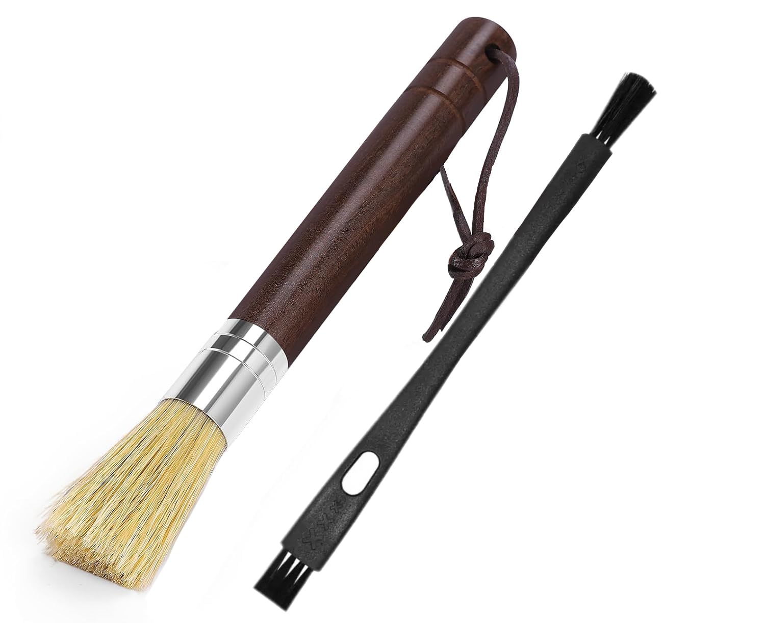 Coffee Grinder Cleaning Brush, Espresso Machine Brush Cleaner Tool with Wooden Handle and Natural