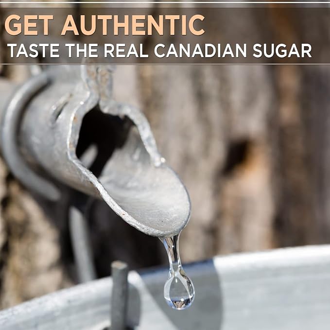 AKI Canadian Maple Sugar Granulated - Light Brown Color (7oz/198.5g) - Made from Grade A Maple Syrup, Good in Vitamins & Antioxidants to Increase Immunity - GMO-free & Vegan - Ideal Substitute for Tea, Coffee, Smoothie, Cocktails & Other Beverages