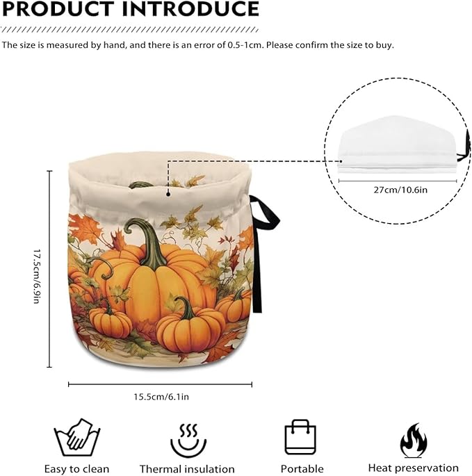 Pumpkin Tea Cozy for Teapot Dust Proof Teapots Dust Cover for All Saints' Eve Insulated Breakfast Warmer for Home Kitchen Designed in England Kettle Cover for Party