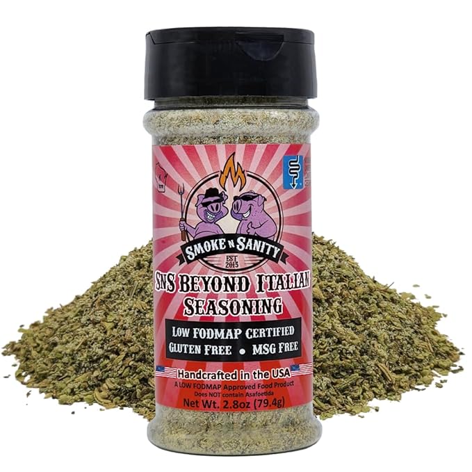 Smoke n Sanity SnS Beyond Italian Seasoning | Monash Certified Low FODMAP | Gluten Free | Certified Kosher | Dairy Free (2.8 oz Shaker)