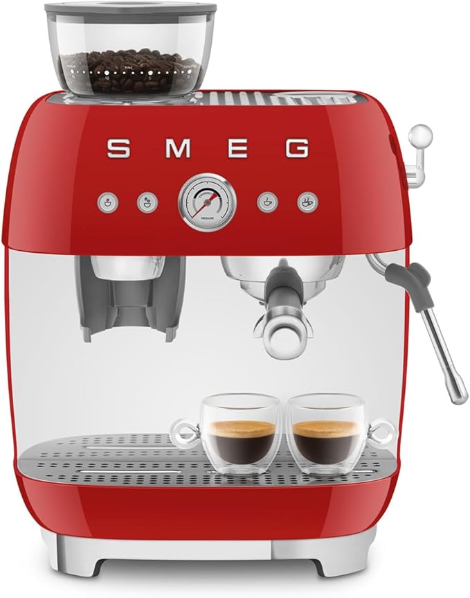 Smeg Semi-Automatic Espresso Machine (Red)