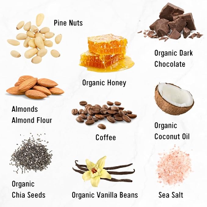 Taos Bakes Snack Bars - Piñon Coffee + Dark Chocolate - Gluten Free, Non-GMO Healthy Granola Bars - Nutritious & Delicious Baked Bars - 1.8oz