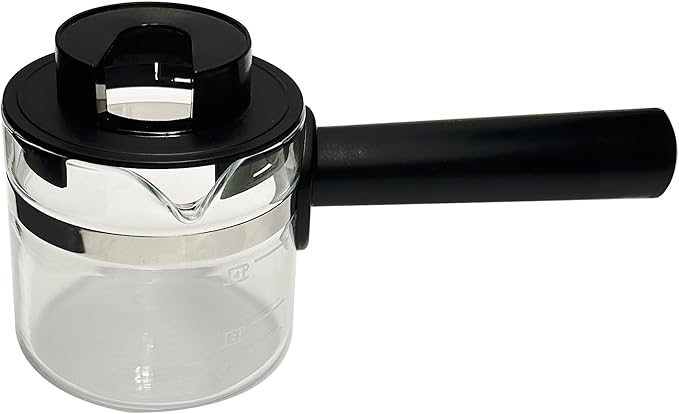 4 Cup Espresso Glass Coffee Pot Replacement-Espresso Accessories Compatible with IMUSA, Hamilton Beach, Mr.Coffee, Breville, UNIVEN Espresso Machine,Black handle