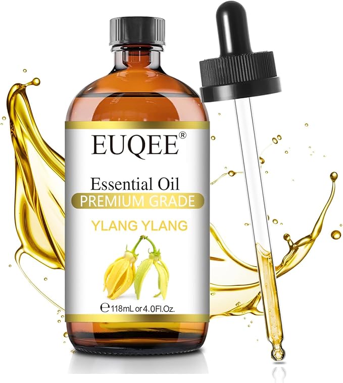 Ylang Ylang Essential Oil 118ml with Glass Dropper, Pure Ylang Ylang Oil for Diffuser, Candle Making - 4 Fl.Oz