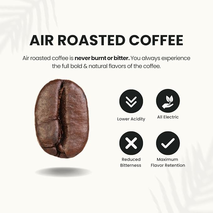 Canopy Point Coffee Guatemala medium air roasted coffee beans - whole bean & ground, specialty small batch roasted to order with maple & nut aroma, unique gourmet pour over (Whole Bean Bulk: 5lbs)