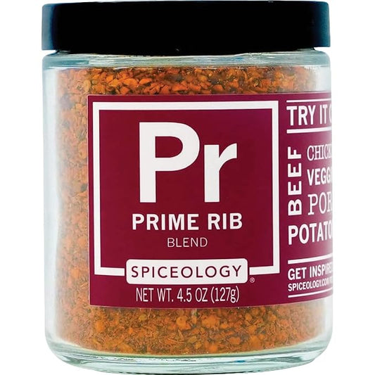 Spiceology – Prime Rib Rub – Bold, Savory Seasoning with Garlic, Smoked Paprika & Tomato – Perfect for Prime Rib, Steak, Brisket, Ribs, Pork & Vegetables – BBQ & Grilling Essential – 4.5 oz