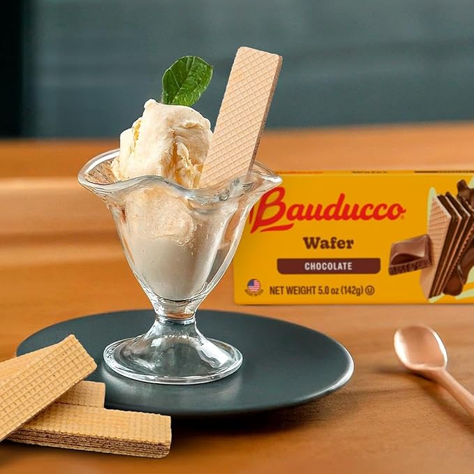 Bauducco Vanilla Wafers - Crispy Wafer Cookies With 3 Delicious, Indulgent, Decadent Layers of Vanilla Flavored Cream - Delicious Sweet Snack or Desert - 5.0 oz (Pack of 3)