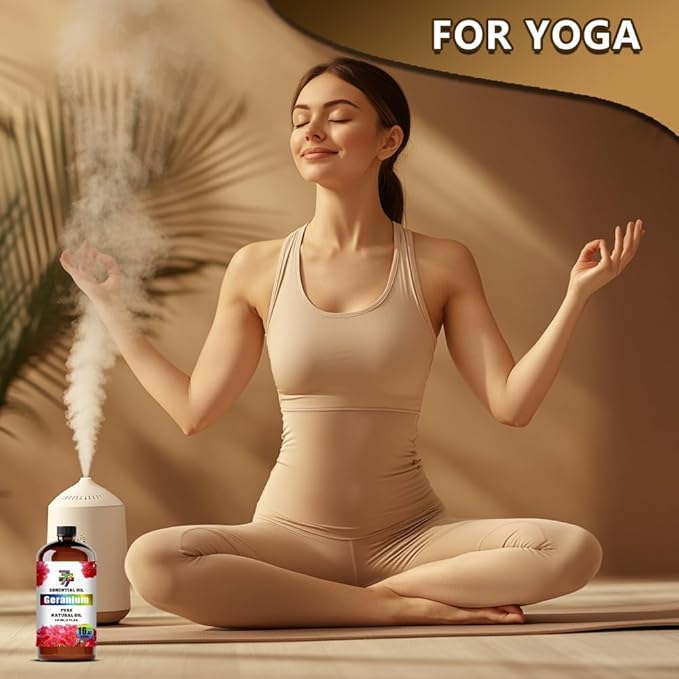 Geranium Essential Oil (16 oz / 480 ml) ??Geranium Oils for diffusers, humidifiers, Home Baths, Cleaning Products, Yoga, DIY Soaps and DIY Scented Candles