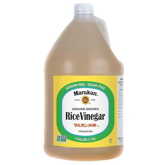 Marukan Genuine Brewed Rice Vinegar for Enhancing Flavor & Cooking, Unseasoned (1 Gallon)