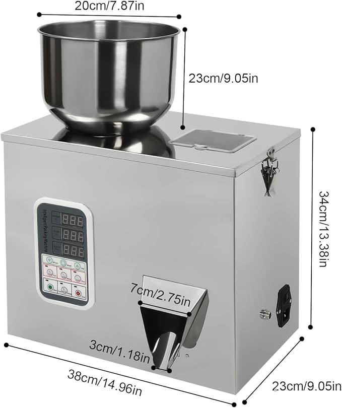 Powder Filling Machine,1-100g Glitter Filling Machine,Particle Automatic Powder Filling Filler,Bottle Bag Powder Filler for Tea Seeds, 2-5s/Bag