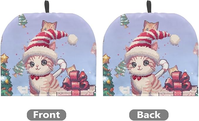 Christmas Cat Tea Pot Cozy for Keeping Warm Teapot Insulation Cover for Home Decor Teapot Cover Cartoon Tea Kettle Dust Cover for Quilt Creative Gifts for Women Wife Mom