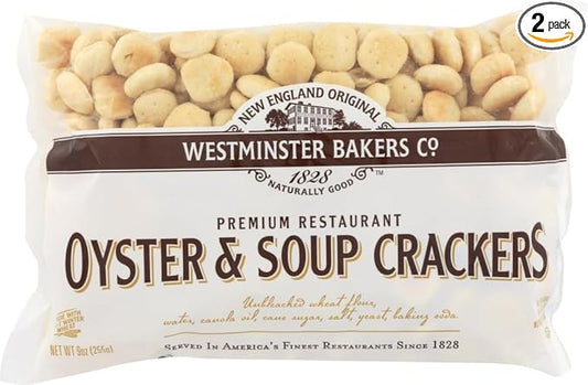 New England Original Westminster Bakeries Oyster and Soup Crackers, 9 Ounce Bag (2 Pack)