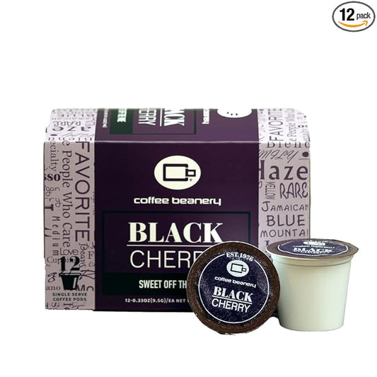 Black Cherry Coffee Pods by Coffee Beanery | 12ct Medium Roast Arbica Coffee
